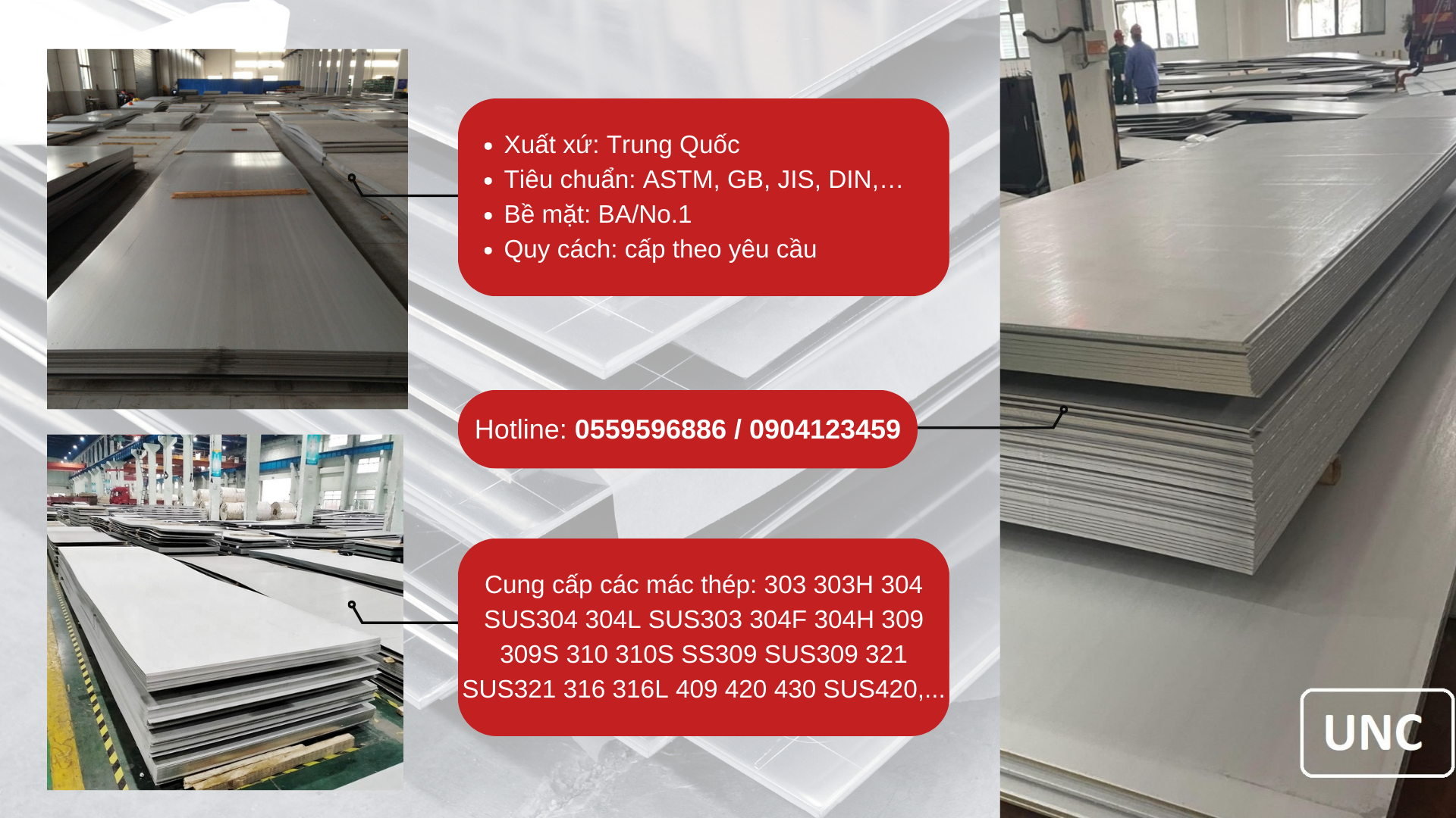 TẤM INOX cung cấp bởi Unico Steel